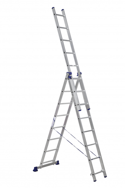 Лестница 3-секционная алюминиевая TOR SC3008 
3*8 универсальная
