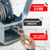 Лебедка ручная барабанная с тросом 1000кг  20м оцинкованная TOR FD двускоростная