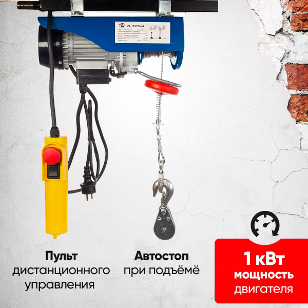Таль электрическая TOR PA 200/400 кг 20/10 м (серия Z)